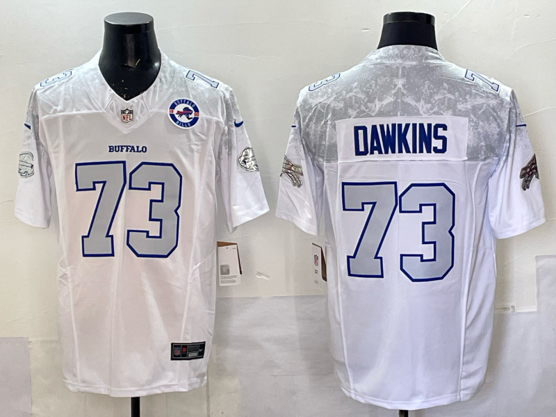 Men Buffalo Bills #73 Dawkins Nike White 2025 Rivalries Collection Limited NFL Jersey 008->buffalo bills->NFL Jersey